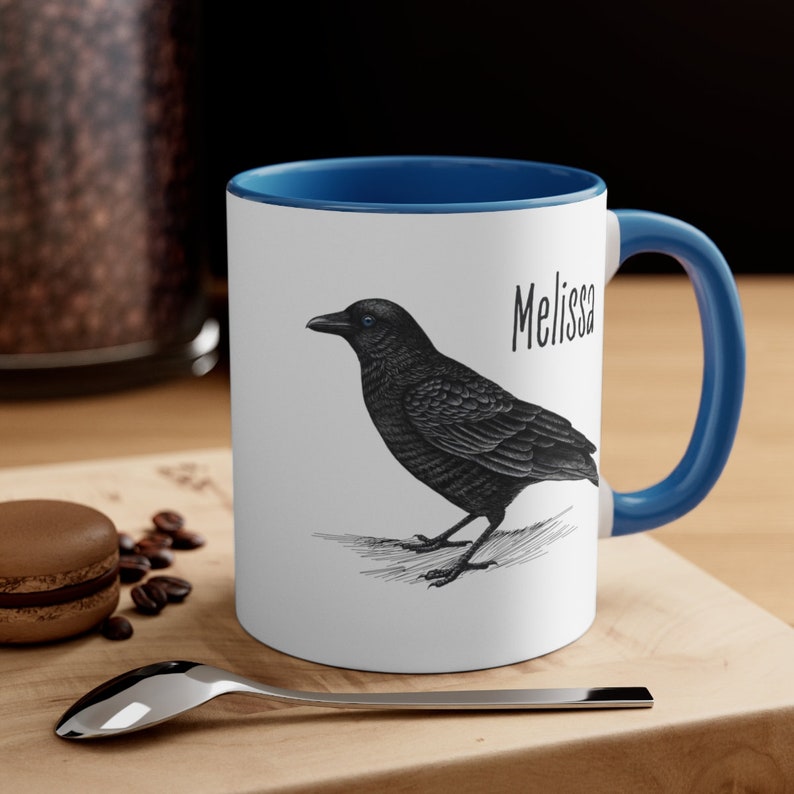 Corvid, Crow Mug, Raven Mug, Crow Gift, Raven Gift, Bird Watching Mug, Bird Lover Mug. image 6