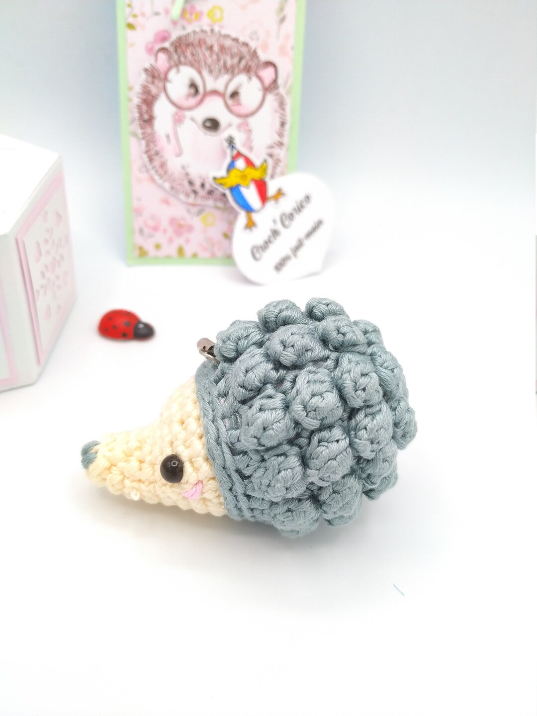 H risson Amigurumi R alis e Au Crochet option Porte Cl Et Sa Boite D h-risson-amigurumi-r-alis-e-au-crochet-option-porte-cl-et-sa-boite-d