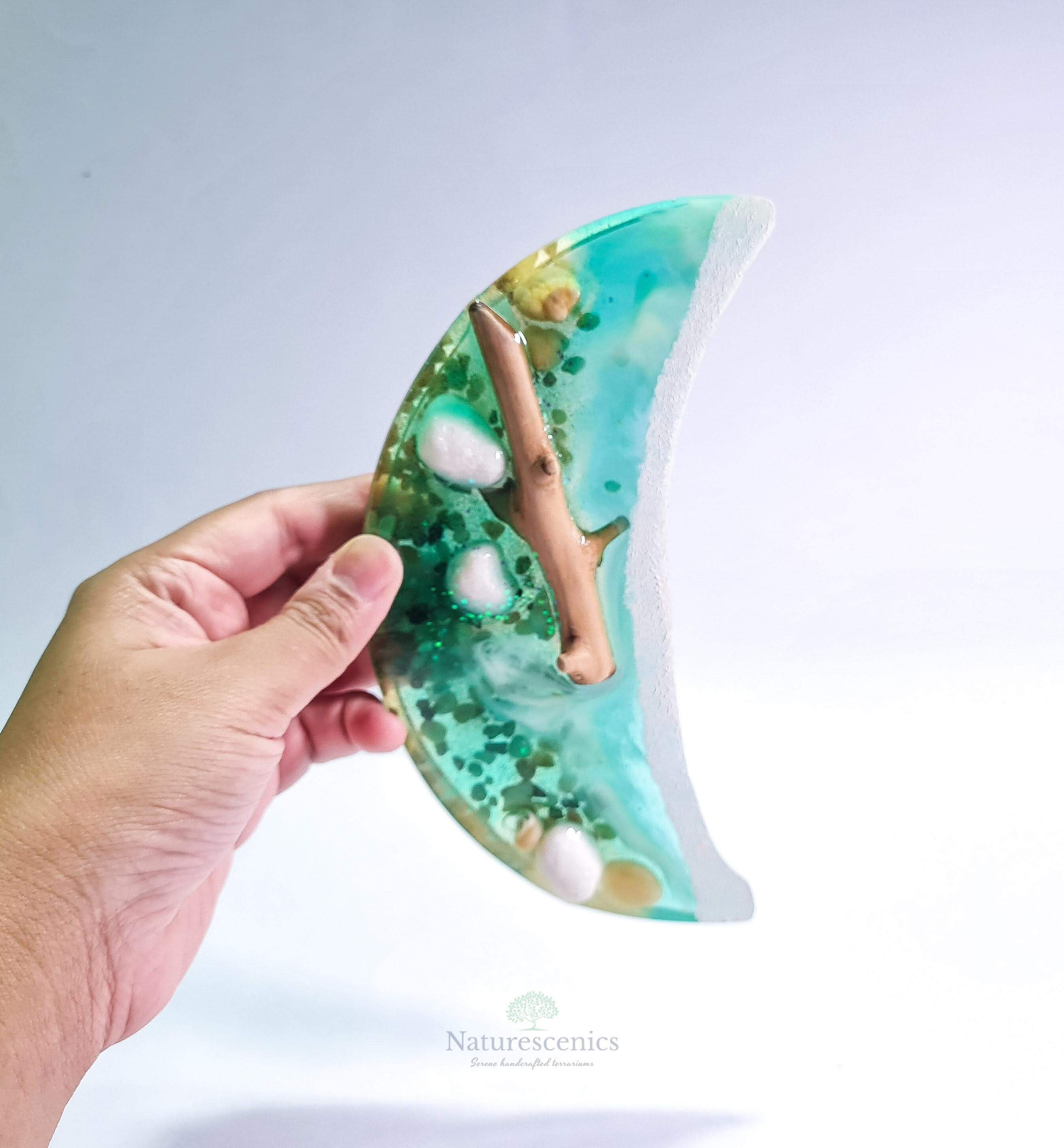 3D Beach Resin Art - Plage Miniature- Ocean Art- Terrarium Decor- Gift -Beach Home Decor, Gift