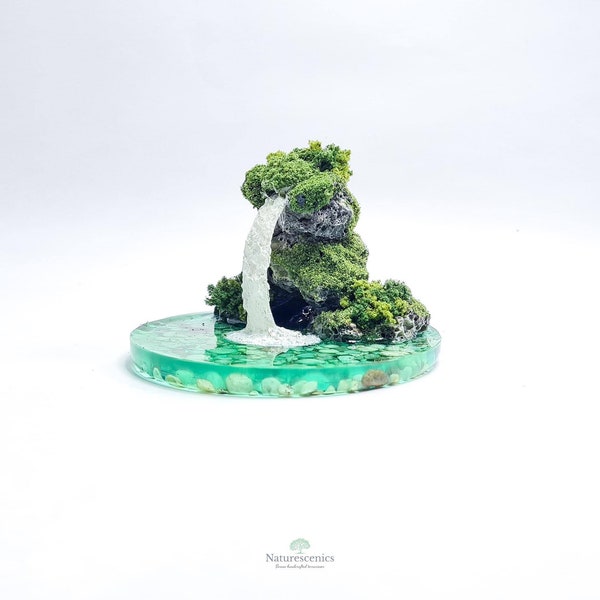 Miniatuur Tuin Waterval, Zen Vijver, Terrarium Decor, Fairy Garden Pond, Terrarium Vijver, Miniatuur Huis, Fairy Accessoires, Zen Accessoire