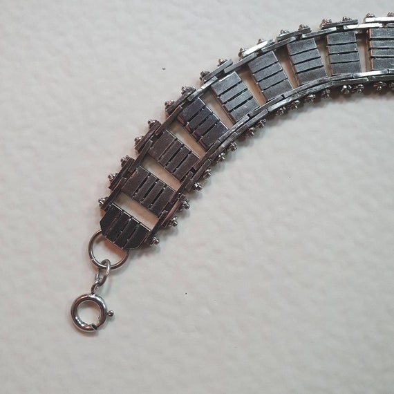 Original 1930s Art Deco bracelet. Chromium. Jakob… - image 2