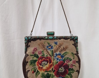 Petit Point bag circa 1940s