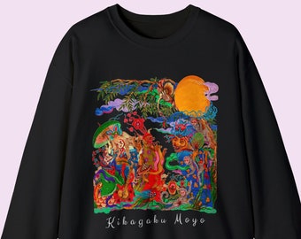 Kikagaku Moyo-sweater: psychedelische folkrock, uniseks ronde hals