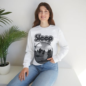 Slaap, stonerrock, slaapbandshirt, uniseks zware mix sweater met ronde hals afbeelding 2