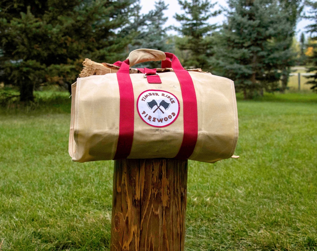 Waterproof Canvas Firewood Carrier Easy Solution for Firewood Transport
