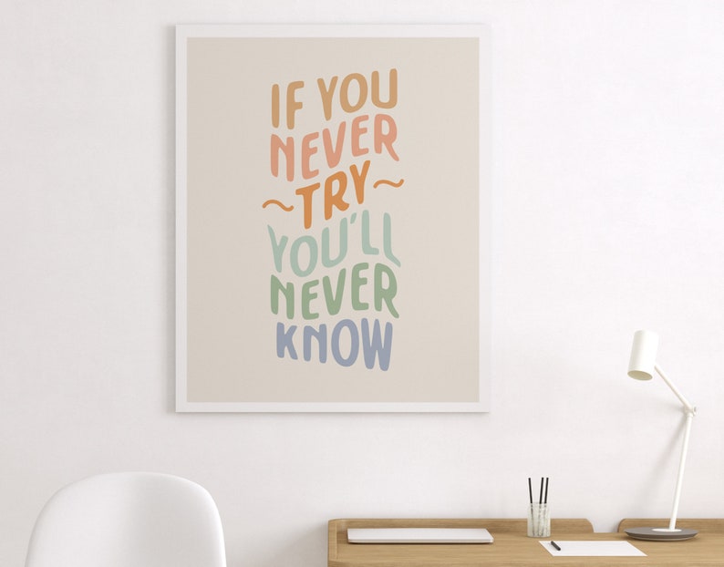 Encouraging Printable Wall Art, Inspirational Quote, Words of Encouragement, Motivational Typography Art, Counseling, Office Decor image 3