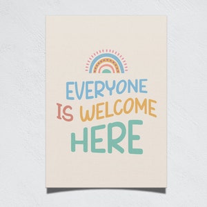 Everyone is Welcome Here, Printable, Poster, Therapy, Counseling ...