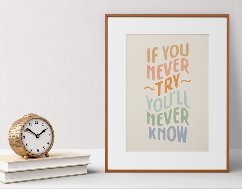 Encouraging Printable Wall Art, Inspirational Quote, Words of Encouragement, Motivational Typography Art, Counseling, Office Decor image 6