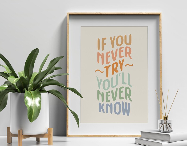 Encouraging Printable Wall Art, Inspirational Quote, Words of Encouragement, Motivational Typography Art, Counseling, Office Decor image 2