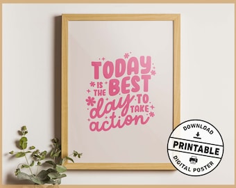 Cute, Motivational Quote, Mental Health Printable Wall Art Poster for Office or Home Decor
