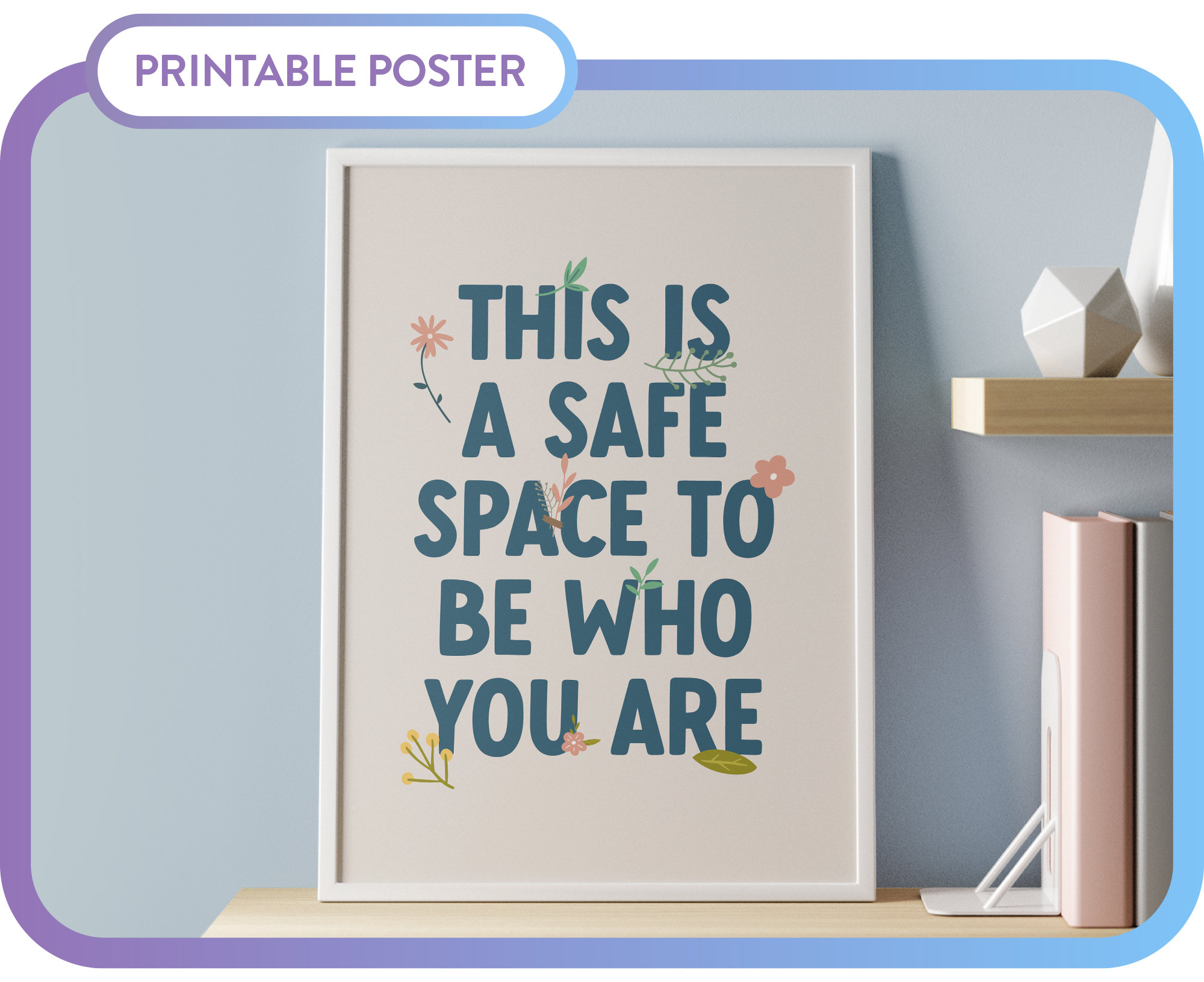 This is A Safe Space Therapy Office Sign Printable Poster - Etsy