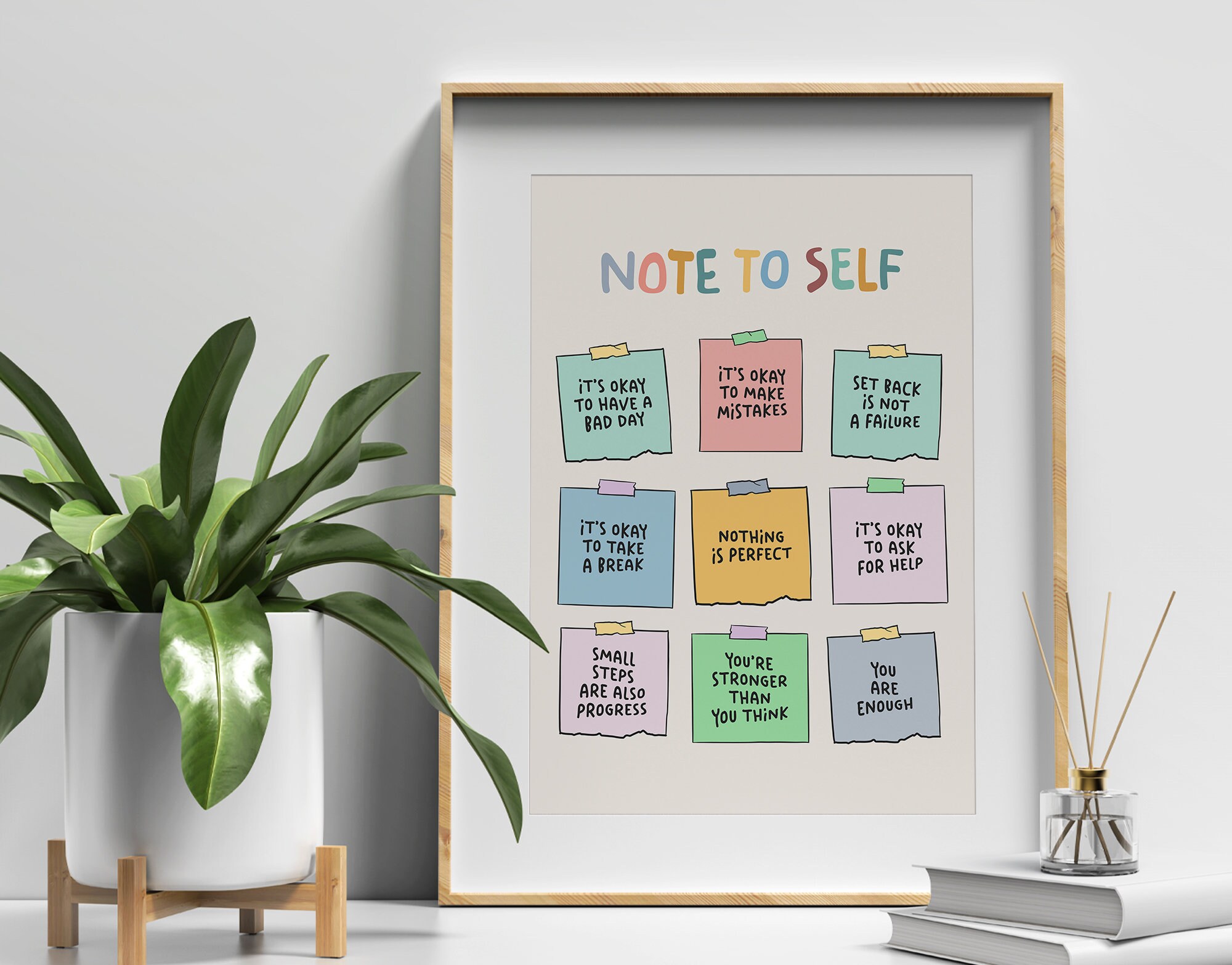 Note to Self, Printable Wall Art, Mental Health Poster, Self Love Club ...