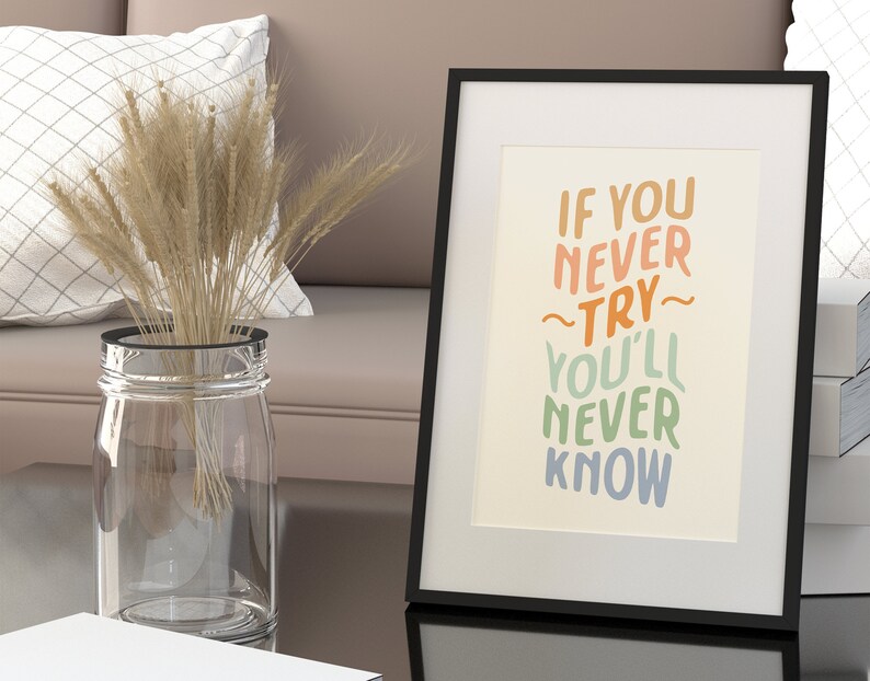 Encouraging Printable Wall Art, Inspirational Quote, Words of Encouragement, Motivational Typography Art, Counseling, Office Decor image 4