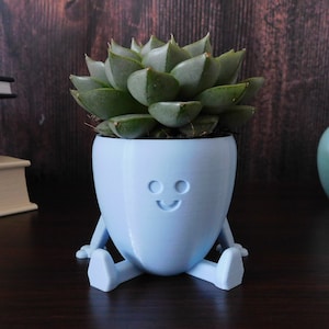 Jardinera feliz relajante / Maceta sonriente