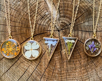 Resin Flower Jewelry Etsy