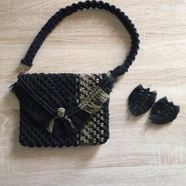 Borsa pochette in Macramè macrame clutch bolso macrame boho