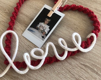 Cornice cuore heart macrame Polaroid