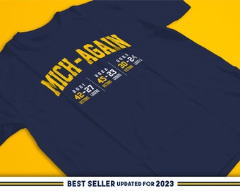 Michigan Football Tshirt, 2023, University, Mich-Again, Victors, Championship, College