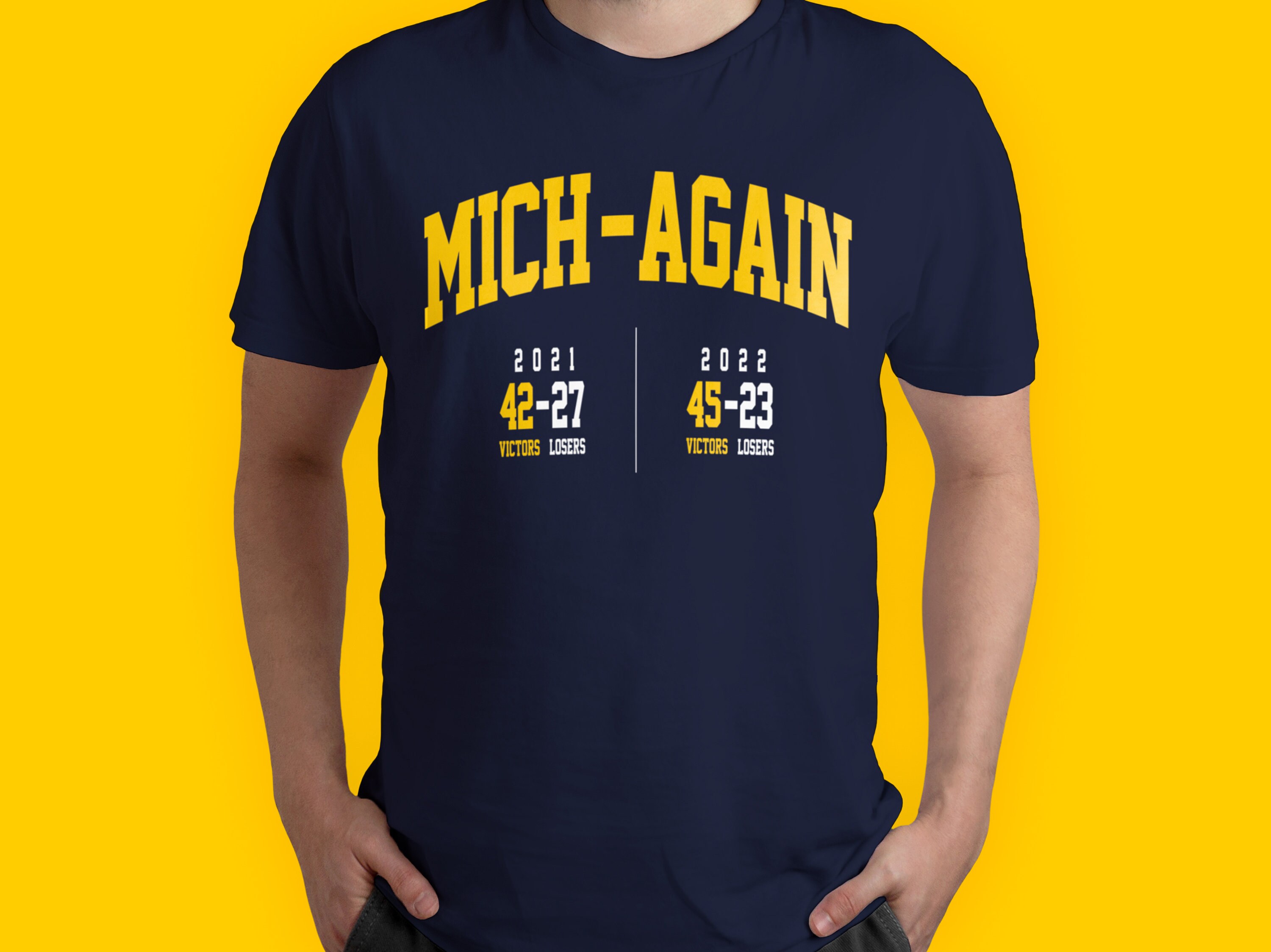 Michigan Football Tshirt, 2022, University, Mich-Again