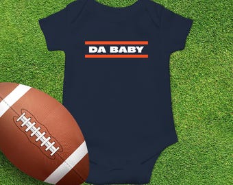 Body para bebê, fã de futebol americano de Chicago, presente para recém-nascido