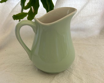 Vintage jug,  Pottery jug, green jug, vase, milk jug, housewarming gift, country kitchen style, vintage creamer, vintage kitchen