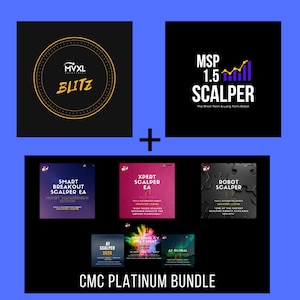 Peut inclure: Une collection de six logiciels de robots de trading pour le marché du Forex. Les programmes s'appellent Smart Breakout Scalper EA, Xpert Scalper EA, Robot Scalper, AF Scalper 2020, Investing CV MT4 Expert et AF Global. La collection s'appelle CMC Platinum Bundle.