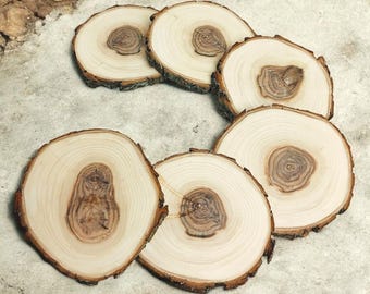 10 willow slices sanded 3.6&quot;-4.5&quot; Rustic Wooden Slices, Fully Dry Nice Wood Slices