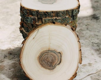 10 willow slices sanded 4&quot;-4.7&quot; Rustic Wooden Slices, Fully Dry Nice Wood Slices