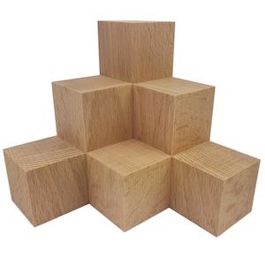 20 Wooden Cubes 1,18&quot; 3cm, Wooden Blocks, Unfinished, 3cm wooden cube