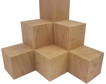 20 Wooden Cubes 1,18&quot; 3cm, Wooden Blocks, Unfinished, 3cm wooden cube