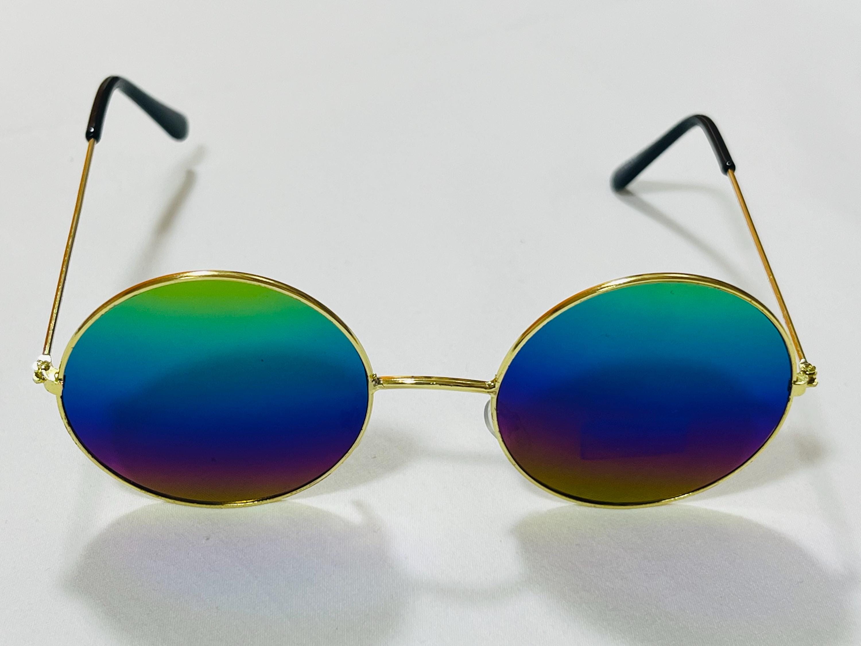 Retro Round Sunglasses: 60s 70s Hippie Style, UV Protected 