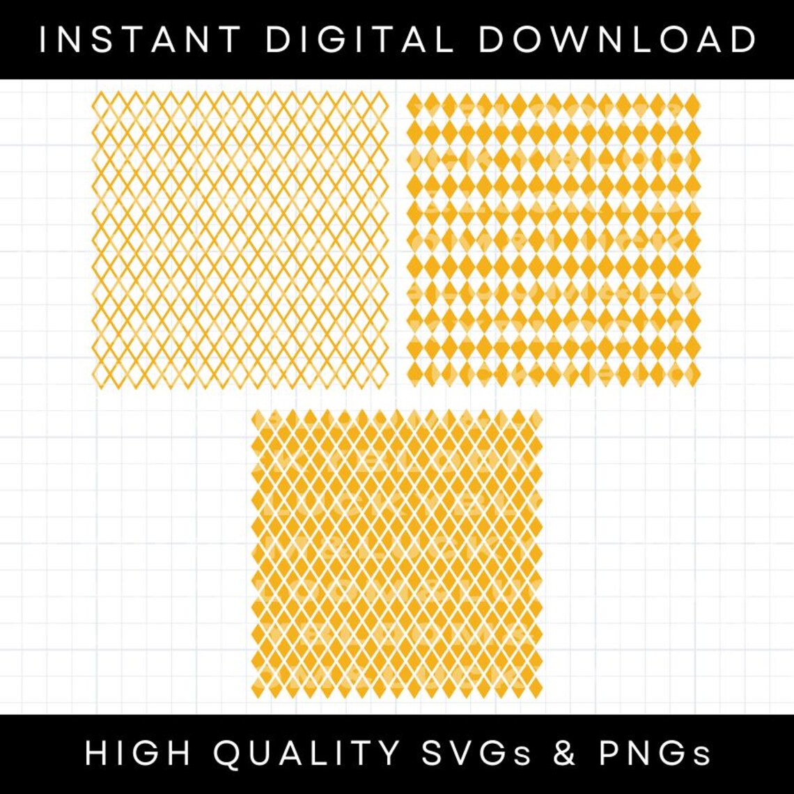 Diamond Pattern SVG Bundle Orange Checkered Diamond Pattern Png SVG Cut ...