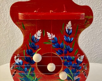 トールペイント作品　Father Christmas Door Harp Door Harps - Craggy Mountain Music