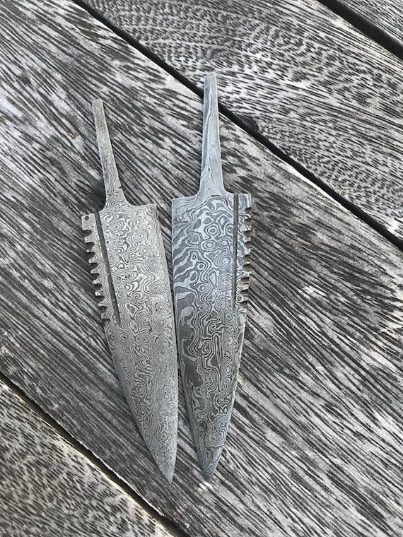 One Damascus Sgian Dubh Blade 25mm Very Tight “bird's Eye