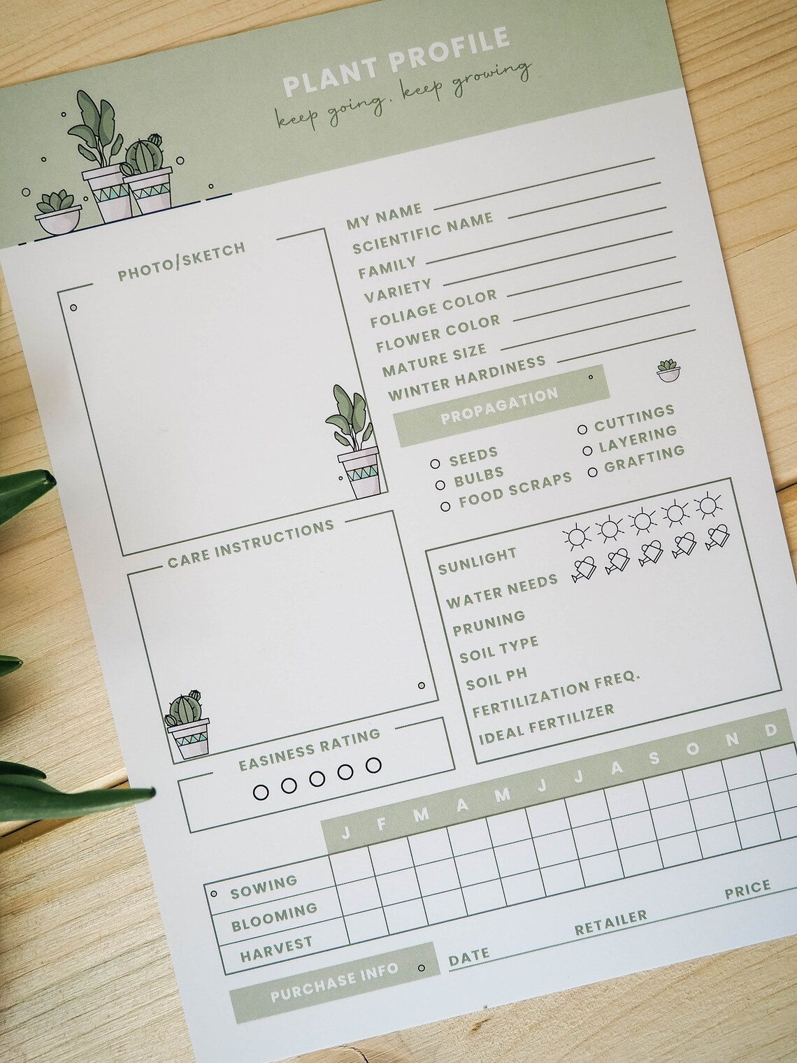 Printable Plant Journal Set of 3/plant Care Journal Bundle/plant