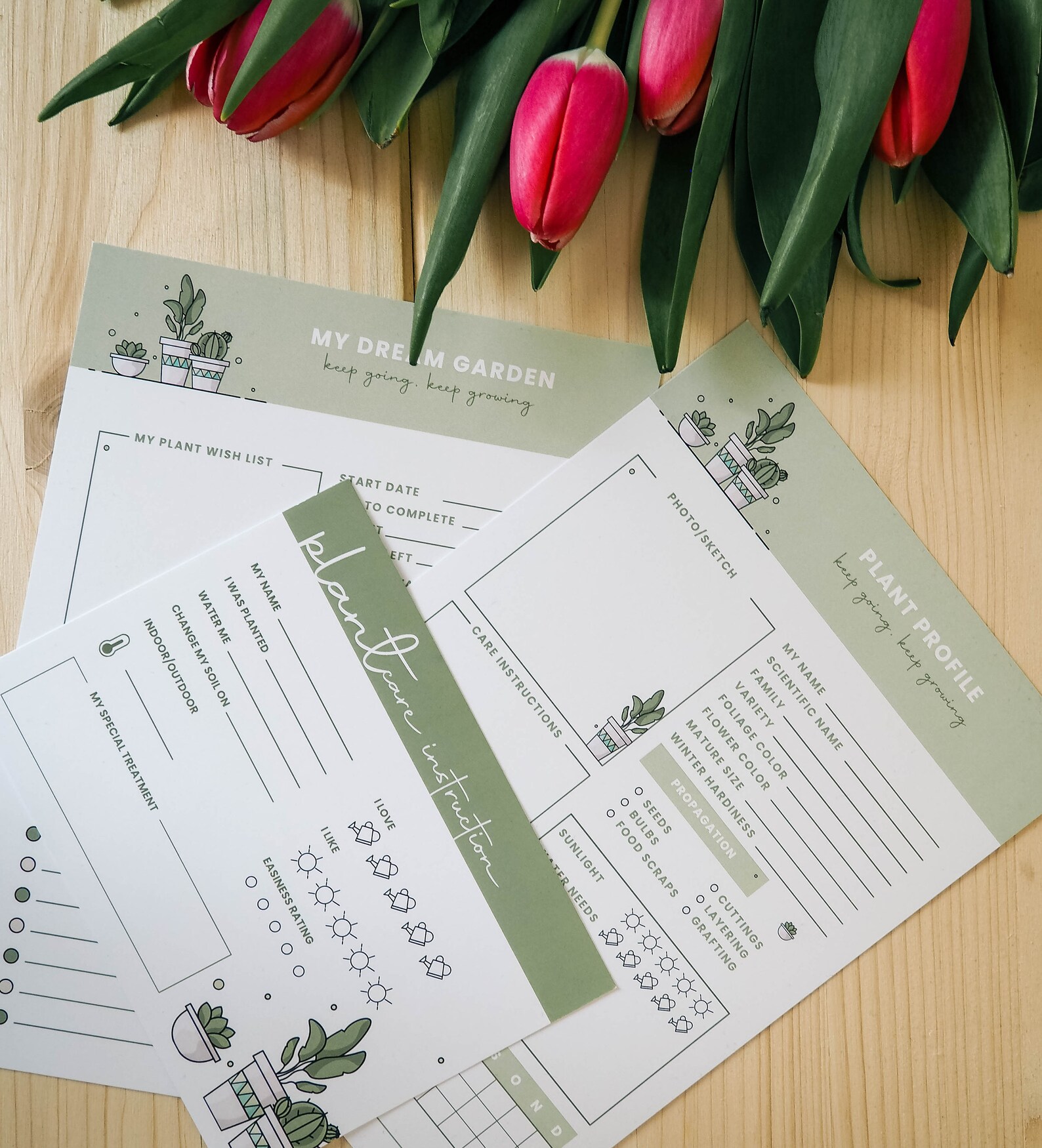 Printable Plant Journal Set of 3/plant Care Journal Bundle/plant