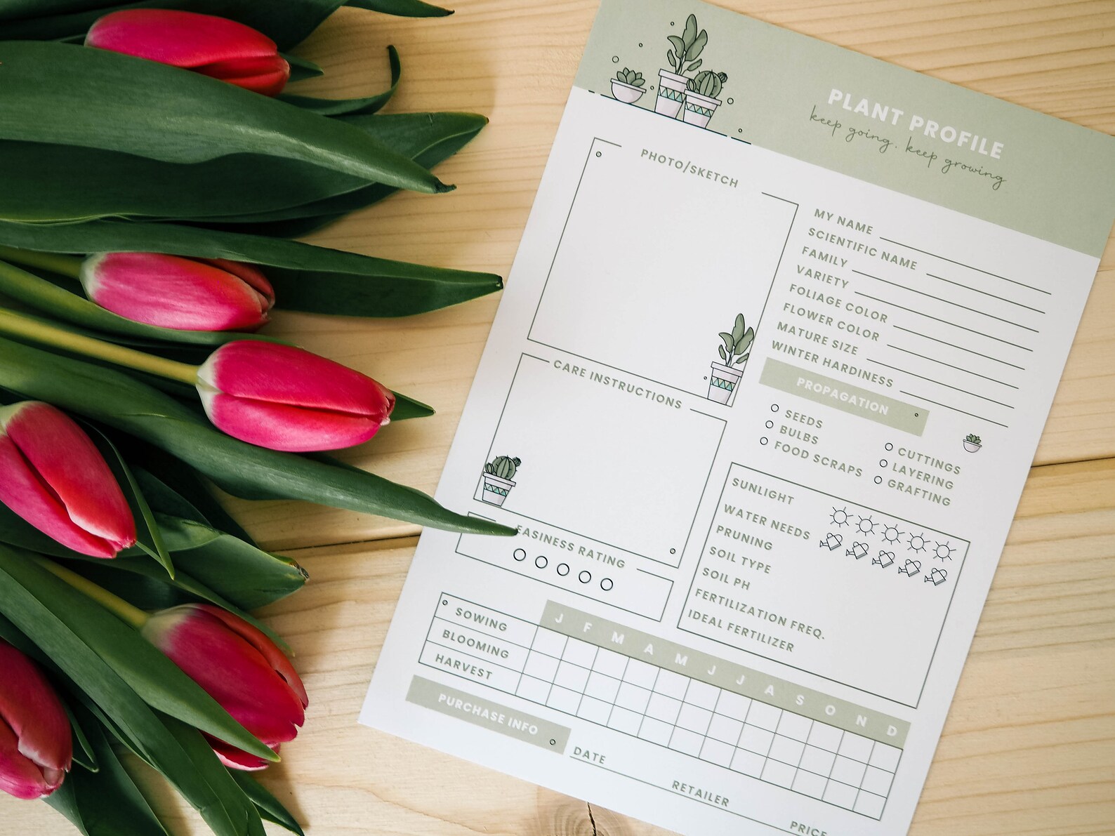 Printable Plant Journal Set of 3/plant Care Journal Bundle/plant