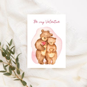 Postal amorosa para San Valentín para tus seres queridos postal, tarjeta de felicitación, amor, declaración de amor, San Valentín, regalo