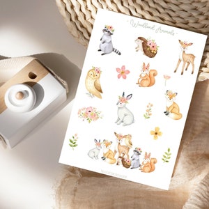 Niedliche Woodland Animals Stickers, Niedliche Waldtiere Stickers Set, Babyalbum Stickers, Boho Baby, Kind, Fotoalbum, Planen & Dekorieren,