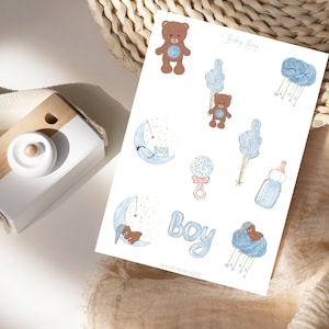 Baby Boy Stickers, Planner Stickers, Boho Baby Boy Stickers, Kind, Fotoalbum Planning & Decoreren, Bullet Journal, Babyshower