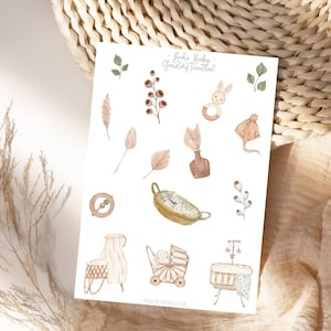 Adesivi neutri Boho, adesivi per planner, adesivi Boho per neonati e bambini, album fotografici, per pianificare e decorare, bullet journal, adesivi per baby shower, neutri