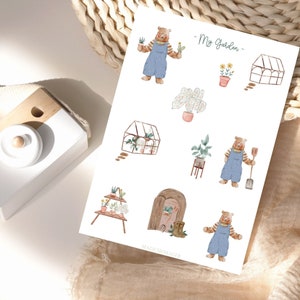 My Garden Stickers Sheet Set, Gardening Lover Planner Stickers, Plants Lover,Journal Planner, Fotoalbum Planen & Dekorieren, Bullet Journal