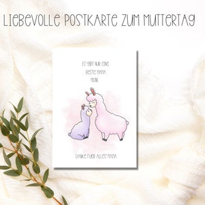 Carte d'amour pour la fête des mères Il n'y a qu'une seule meilleure maman Ma chère, merci pour tout maman avec des motifs d'animaux