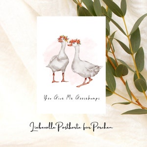 Loving Postcard drôle de carte d’oie pour les amoureux Loving Valentine’s Day Postcard Forever Us, Carte postale, Carte de vœux, Amour, Saint-Valentin