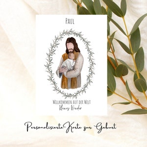 Carte de naissance personnalisée et pleine d'amour "Bienvenue au monde"Petit miracle, carte de naissance, carte de félicitations pour la naissance