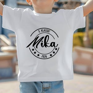 Fifth grade schoolchild Personalized iron-on image schoolchild 5th grade with desired name to iron on, iron-on image in different colors