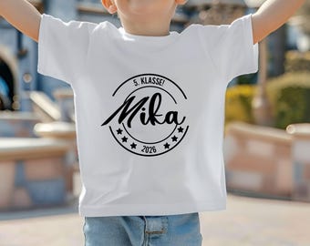 Fifth grade schoolchild Personalized iron-on image schoolchild 5th grade with desired name to iron on, iron-on image in different colors