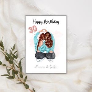 Personalisierte Beste-Freundin-Karte – Perfektes Geschenk für deine BFF – Freundinnen-Geschenk – Beste-Friends-Geschenk zum Geburtstag, Girl