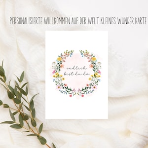 Loving card for birth &quot;Welcome to the world&quot;, birth card, congratulations card for birth, card for birth, congratulations baby