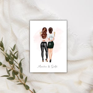 Personalisierte Beste-Freundin-Karte – Perfektes Geschenk für deine BFF – Freundinnen-Geschenk – Beste-Friends-Geschenk zum Geburtstag, Girl
